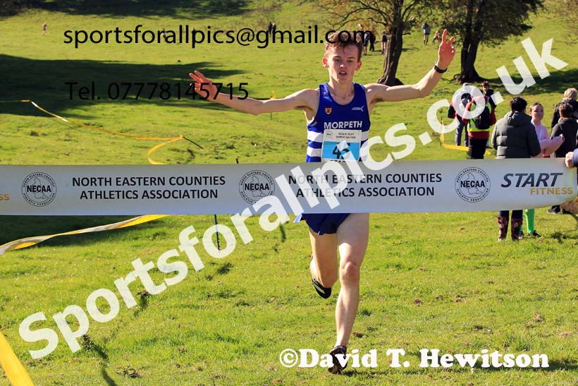 Mens under-17s, 2022 NECAA Cross Country Relays, Thornley Hall Farm, Peterlee, County Durham, October 15th. Photo: David T. Hewitson/Sports for All Pics